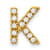 10k Yellow Gold 0.12 cttw Diamond Letter K Initial Charm