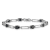 Rhodium Over 14k White Gold Diamond and Sapphire Bracelet