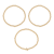 Initial L CZ Beaded Bracelet Set In 14K Gold Over Brass 0.09ctw