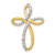 10k Yellow Gold and Rhodium Over 10k Yellow Gold 0.154 cttw Diamond
Cross Chain Slide Pendant