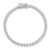 Sterling Statements Rhodium Over Sterling Silver Beaded Tennis Bracelet