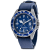 Christian Van Sant Men's Montego Vintage Blue Dial, Blue Leather Strap Watch