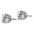 Rhodium Over 14K White Gold 3ct. 7.5mm Round J-K Color Moissanite Earrings