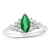 0.69ctw Emerald and Diamond Ring in 14k White Gold