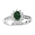 0.75ctw Emerald and Diamond ring in 14k White Gold