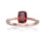 Rectangular Cushion Garnet 14K Rose Gold Over Sterling Silver Solitaire
Ring, 1.00ct