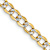 14k Yellow Gold and Rhodium Over 14k Yellow Gold Textured 4.3mm Pave
Curb 24 Inch Chain
