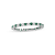 0.55ctw Emerald and Diamond Eternity Band Ring in 14k White Gold