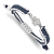 Stainless Steel MLB LogoArt Los Angeles Dodgers Adjust. Cord Bracelet