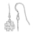Rhodium Over Sterling Silver  LogoArt University of Notre Dame Extra
Small Dangle Earrings