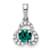 Rhodium Over 10k White Gold 0.38 cttw Lab Created Alexandrite June
Birthstone and Diamond Pendant