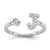 Rhodium Over 14K White Gold Lab Grown Diamond VS/SI GH, Initial J
Adjustable Ring