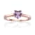 Heart Shape Amethyst 14K Rose Gold Over Sterling Silver Solitaire Ring, 0.85ct