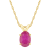 7x5mm Oval Ruby 14k Yellow Gold Pendant With Chain