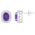 8x6mm Oval Amethyst And White Topaz Accent Rhodium Over Sterling Silver
Halo Stud Earrings