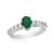 1.31ctw Emerald and Diamond Ring in 14k White Gold