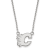 Rhodium Over Sterling Silver NHL LogoArt Calgary Flames Pendant Necklace