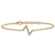 14k Yellow Gold Diamond Sideways Letter Z Bracelet