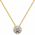 White Cubic Zirconia 14k Yellow Gold Pendant With Chain 1.50ctw