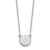 Rhodium Over 14k White Gold Tiny Circle Block Letter W Initial Pendant
Cable Link 18 Inch Necklace
