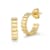 Sterling Statements 14K Yellow Gold Over Sterling Silver Ribbed Small
Hoop Earrings