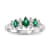 0.37ctw Emerald and Diamond Ring in 14k White Gold