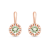 Green Prasiolite 14K Rose Gold Over Sterling Silver Round Drop Earrings