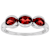 Red Garnet Three-Stone Ring In Platinum Over Sterling Silver 1.53ctw