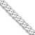 Rhodium Over 14k White Gold 8.5mm Solid Flat Beveled Curb 20 Inch Chain