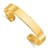 10K Yellow Gold Over Sterling Silver 9.75mm Cuff Bracelet