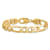 14K Yellow Gold 10mm Flat Figaro Chain Bracelet