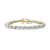 Pear Shape Shell Pearl Tennis Bracelet In 14K Gold Over Sterling Silver