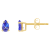 5x3mm Pear Shape Tanzanite 14k Yellow Gold Stud Earrings