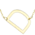 Sideways Initial D Necklace In Solid 14K Yellow Gold 18 Inch