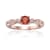 Spessartite with Moissanite Accents 14K Rose Gold Over Sterling Silver
Ring, 0.89ctw