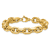 14K Yellow Gold 10.5mm Fancy Open Link 8.5 Inch Bracelet
