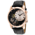 Christian Van Sant Men's Sprocket Auto-Quartz Rose Dial, Black Leather
Strap Watch