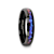 COSMIC Black Tungsten Ring with Crushed Alexandrite and Dark Blue and
Purple Crushed Goldstone 4mm