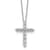 10K White Gold Lab Grown Diamond VS/SI GH, Cross Chain SIide Pendant
with chain Necklace
