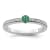 14K White Gold Stackable Expressions Lab Created Emerald and Diamond
Ring 0.075ctw