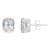 8x6mm Oval Moonstone Rhodium Over Sterling Silver Stud Earrings