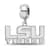 Sterling Silver Rhodium-plated LogoArt Louisiana State University Small
Dangle Bead