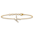 14k Yellow Gold Diamond Sideways Letter K Bracelet