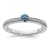 14K White Gold Stackable Expressions Swiss Blue Topaz and Diamond Ring 0.075ctw