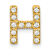 10k Yellow Gold 0.12 cttw Diamond Letter H Initial Charm