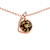 Natural Brown Smoky Quartz 14K Rose Gold Over Sterling Silver Round
Shape Pendant with Chain