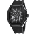 Christian Van Sant Men's Odyssey Black Dial, Black Rubber Strap Watch