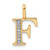 14K Yellow Gold Diamond Letter F Initial Pendant