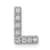 Rhodium Over 14K White Gold Diamond Letter L Initial Charm