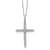 Rhodium Over 14K White Gold Polished Lab Grown Diamond VS/SI GH, Cross
Pendant with Chain Necklace